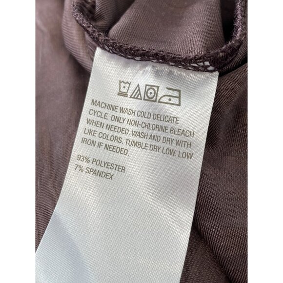 BEAUTIFUL by Lawrence Zarian Crinkle Velvet Top Size XL Chestnut Brown Modern - Picture 5 of 7